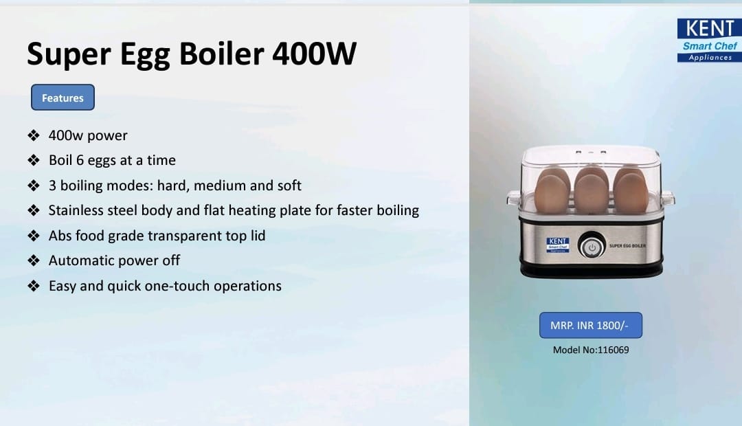 kent super egg boiler 400w